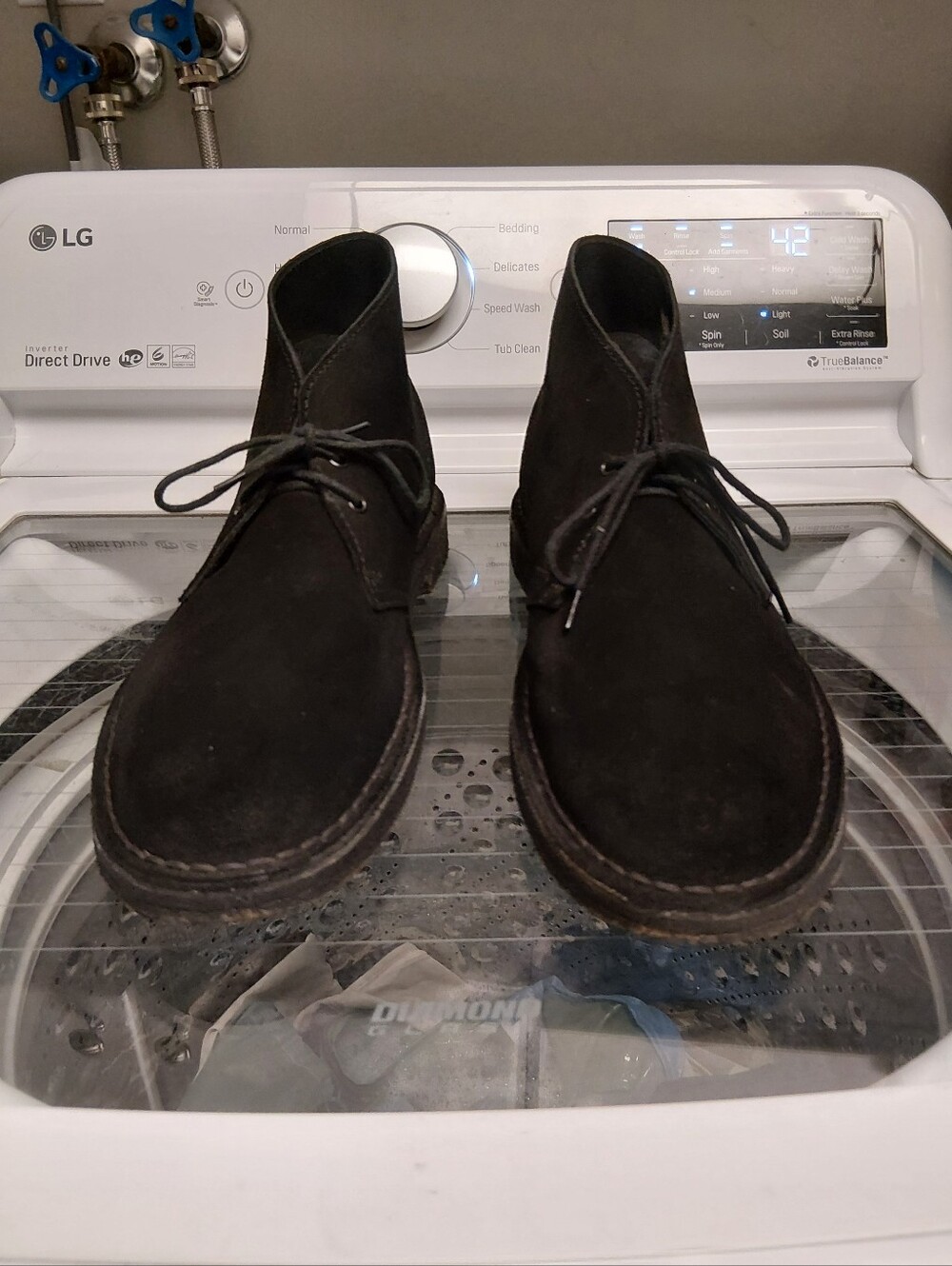 Clarks Black Suede Desert Boots